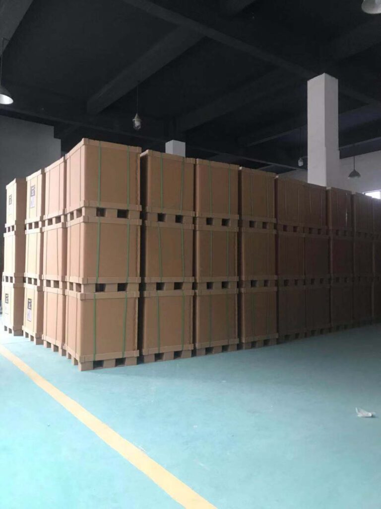 Stacked Kamado grills ready for bulk order fulfillment